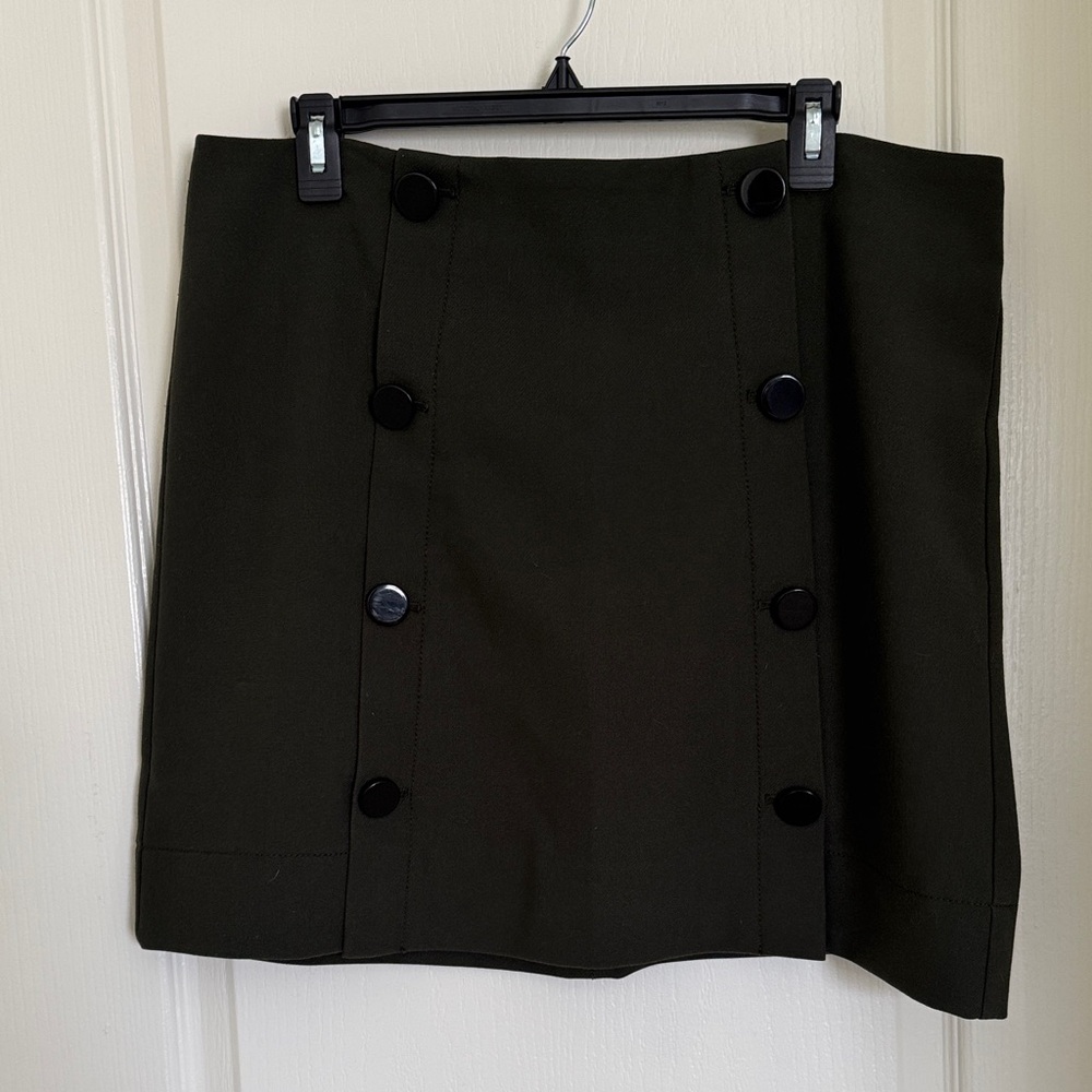 LOFT Dark Olive Mini Skirt